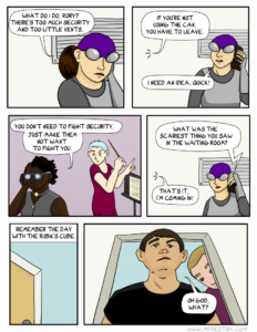 Exaggerated gasp